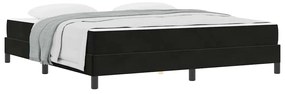 Cama box spring com colchão Preto 180 x 200 cm Veludo