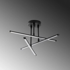 Candeeiro de Teto Ledflower – Preto – 51x26x51 cm