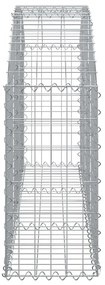Cesto gabião arqueado 150x30x60/80 cm ferro galvanizado