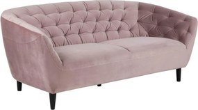 Chesterfield sofá Norsica 232, Número de lugares: 3, Rosa Dusty, 191x84x78cm, 40 kg, Tecido, Pernas: Madeira, Parcialmente montado, Madeira: Borracha
