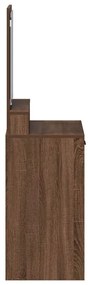 Mesa de Maquiagem vidaXL com Gavetas em Carvalho Castanho 50x41x140 cm