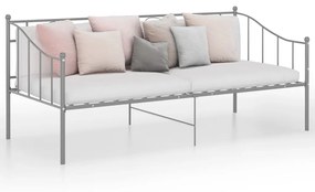 Sofá-cama 90x200 cm metal cinzento