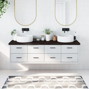 vidaXL Bancada p/ WC 180x50x(2-6)cm madeira tratada maciça castanho