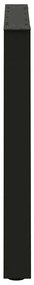Pernas para mesa de jantar em V 3 peças, preto, 70x(72-73,3) cm, aço