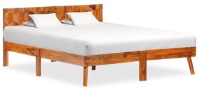 vidaXL Estrutura de cama sem colchão 140x200 cm madeira maciça
