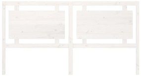 Cabeceira de cama 185,5x4x100 cm madeira de pinho maciça branco
