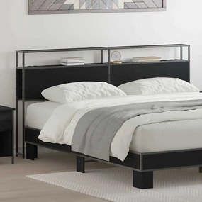 vidaXL Cabeceira de armazenamento com cabeceira Carvalho Preto 180 cm