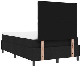 Cama Box com Colchão e Luz LED Preta 120x190 cm Tecido