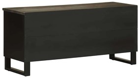 Móvel de TV 100x33x46 cm madeira de mangueira maciça preto