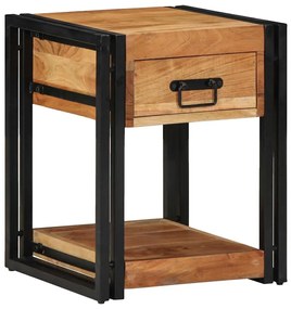 Mesa de Cabeceira 40x40x50 cm em Madeira de Acácia Sólida