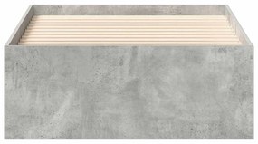 Estrutura de cama 100x200 cm cinza cimento