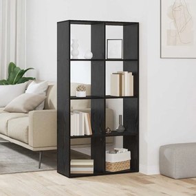 vidaXL Gabinete de Livros Carvalho preto 69,5 x 29 x 137,5 cm