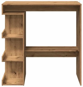 Mesa de bar com prateleiras 100x48x101,5 cm carvalho artisiano