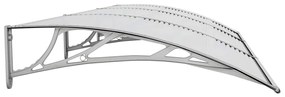 Toldo de porta cinzento 300x100 cm policarbonato