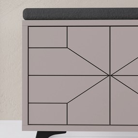 Armário Multiusos Berlin A – Nogueira e Creme – 60x200x35 cm