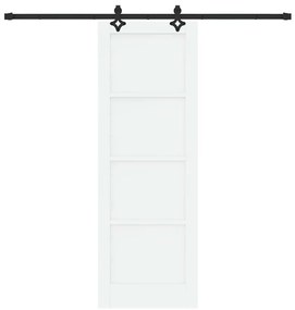 Porta Deslizante vidaXL com Conjunto de Ferragens "ORKDAL" de Madeira