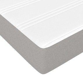 Cama com molas/colchão 100x200 cm tecido cinzento-claro