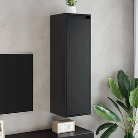 vidaXL Armários de parede 2 pcs 30x30x100 cm pinho maciço preto
