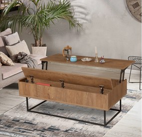 Mesa de Centro Est – Nogueira Preta – 120x43x60 cm