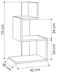 Estante Orkide – Branco e Amarelo – 108,4 cm x 140 cm x 21,8 cm