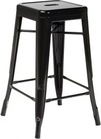 Pack De 4 Bancos Altos Empilháveis Em Aço Lix Preto & ↑65 Cm - Sklum