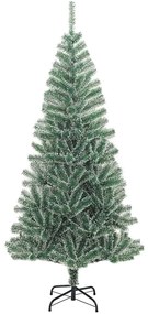 Árvore Natal artificial c/ 300 luzes LED, bolas e neve 240 cm
