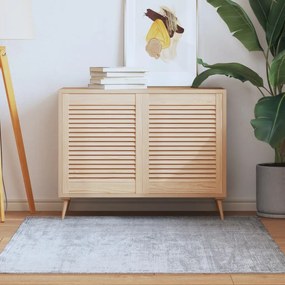 Portas de armário 2 pcs com design de persiana pinho maciço
