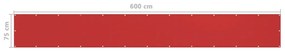 Tela de varanda 75x600 cm PEAD vermelho