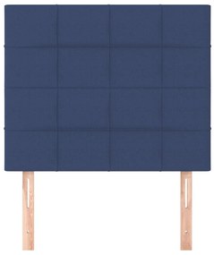 Cabeceira de cama 2 pcs tecido 100x5x78/88 cm azul