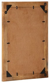 Espelho de casa de banho 50x70x2,5 cm mangueira maciça e vidro