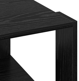Mesa de Café Carvalho Preto 51,5x51,5x30 cm Madeira de Engenharia