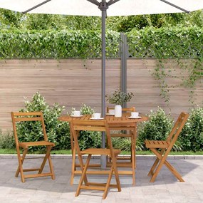 Mesa de jardim dobrável 110 cm madeira de acácia maciça