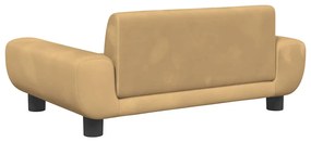 Cama para cães 70x45x33 cm veludo castanho