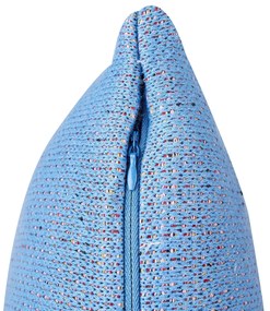 Conjunto 2 almofadas decorativas em algodão azul com padrão de ouriço 45 x 45 cm PASHOT Beliani