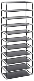 Sapateira 60x30x166 cm tecido preto