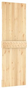 Porta de correr com ferragens 70x210 cm madeira de pinho maciça