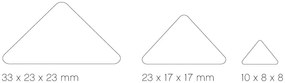 Caixa Autocolantes Triangular Diferentes Tamanhos 200fls