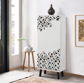 Sapateira Vegas – Branco/Preto – 50x135x38 cm