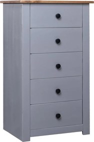 vidaXL Aparador 46x40x89 cm pinho Panama cinzento