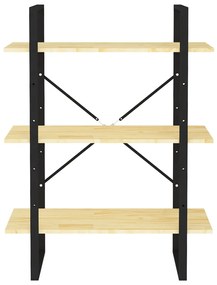 Estante com 3 prateleiras 80x30x105 cm pinho maciço castanho