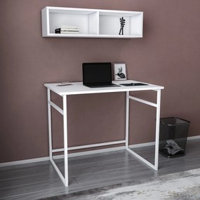 Secretária de Estudo Hussum - Branca - 90x60x75cm