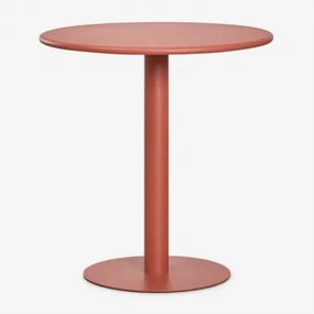 Mesa De Cozinha Redonda Ø70 Cm Em Ferro Mizzi Terracota - Sklum