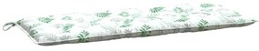 Almofadões banco jardim 2 pcs 120x50x7 cm tecido padrão folhas
