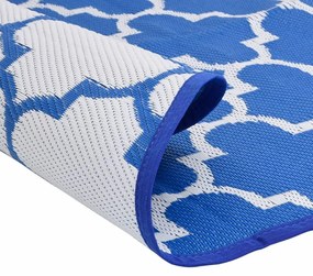 Tapete de exterior Ø120 cm PP azul