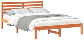 Estrutura da Cama com cabeceira Castanho-mel 140 x 210 cm