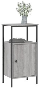 Mesas cabeceira 2 pcs 41x31x80cm deriv. madeira cinzento sonoma