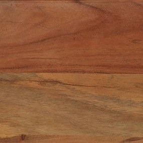 Mesa de jantar madeira de acácia maciça e aço 120x60x76 cm