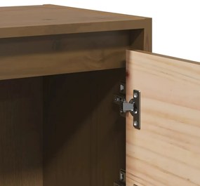 Mesas de cabeceira 2 pcs 40x30,5x40cm pinho maciço castanho mel