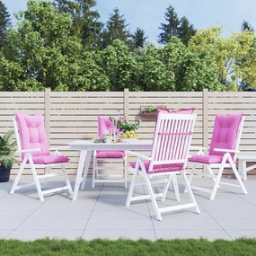 vidaXL Almofadões para cadeiras altas de jardim 4 pcs tecido rosa