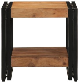 Mesa de Café vidaXL 40x50x38 cm Madeira Sólida de Acácia